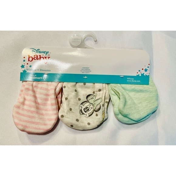 Disney Mittens Baby Minnie Mouse 3 Pack, One Size - Picture 2 of 2